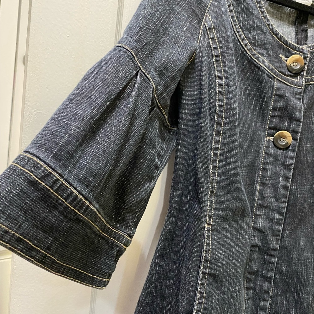 Fancy denim jacket bell sleeves - Picture 6 of 8